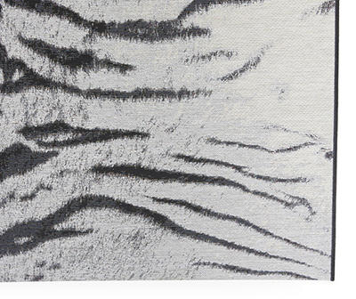 Dolce Ivory & Black Bengal Stripe Outdoor Area Rug, (8' 1" x 11' 2")