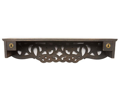Brown Baroque Carved Wall Shelf