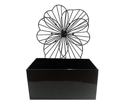 Wire Flower Metal Wall Planter Box