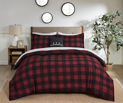 Red Buffalo Plaid Rochester Reversible Twin 6-Piece Comforter Set