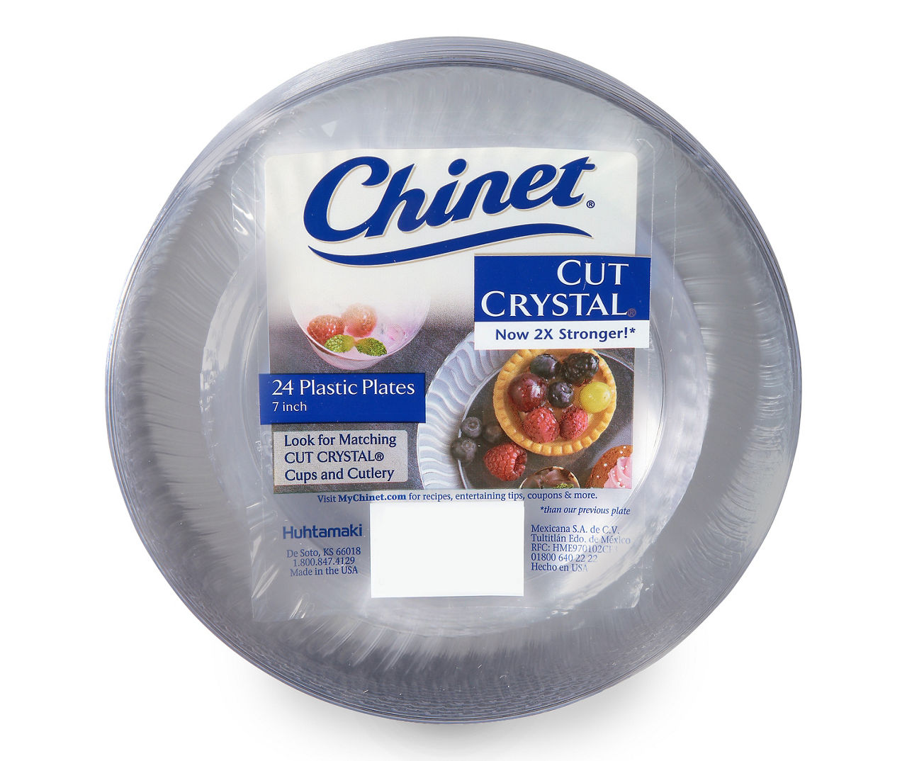 Chinet Cut Crystal Clear Plastic 7 Dessert Plates Case (150 ct