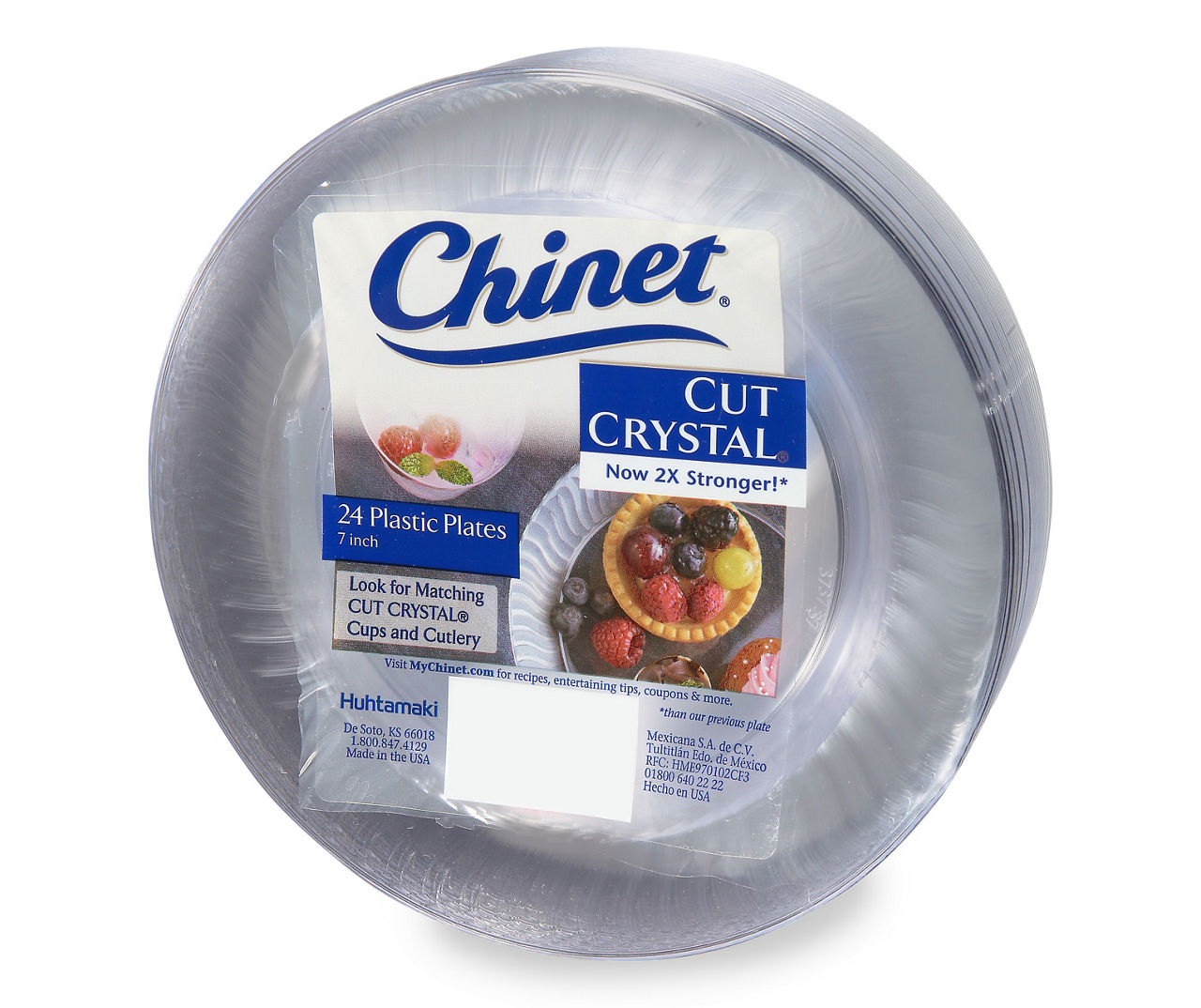 Chinet Cut Crystal 7 Plastic Plates 12 Ct Pack, Plates, Bowls & Cups
