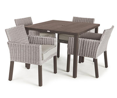 Asheville Wicker Cushioned Patio Dining Chairs, 4-Pack