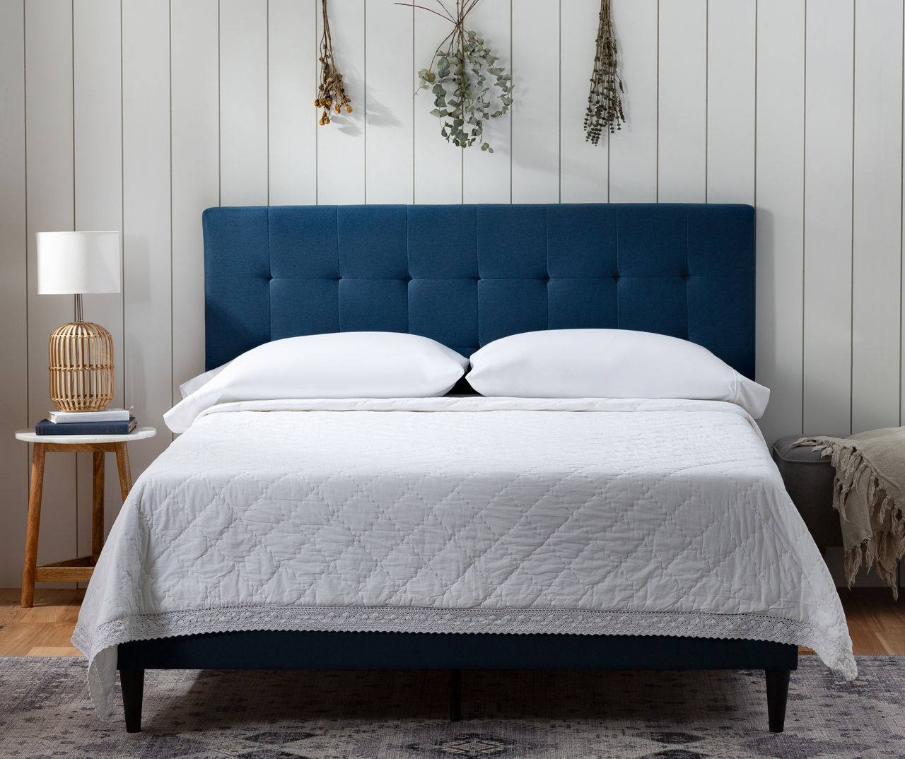 Cara upholstered deals platform bed