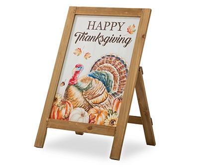 THANKSGIVING TURKEY EASEL SIGN