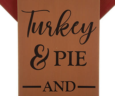 "Turkey & Pie" Pilgrim Turkey Standing Decor