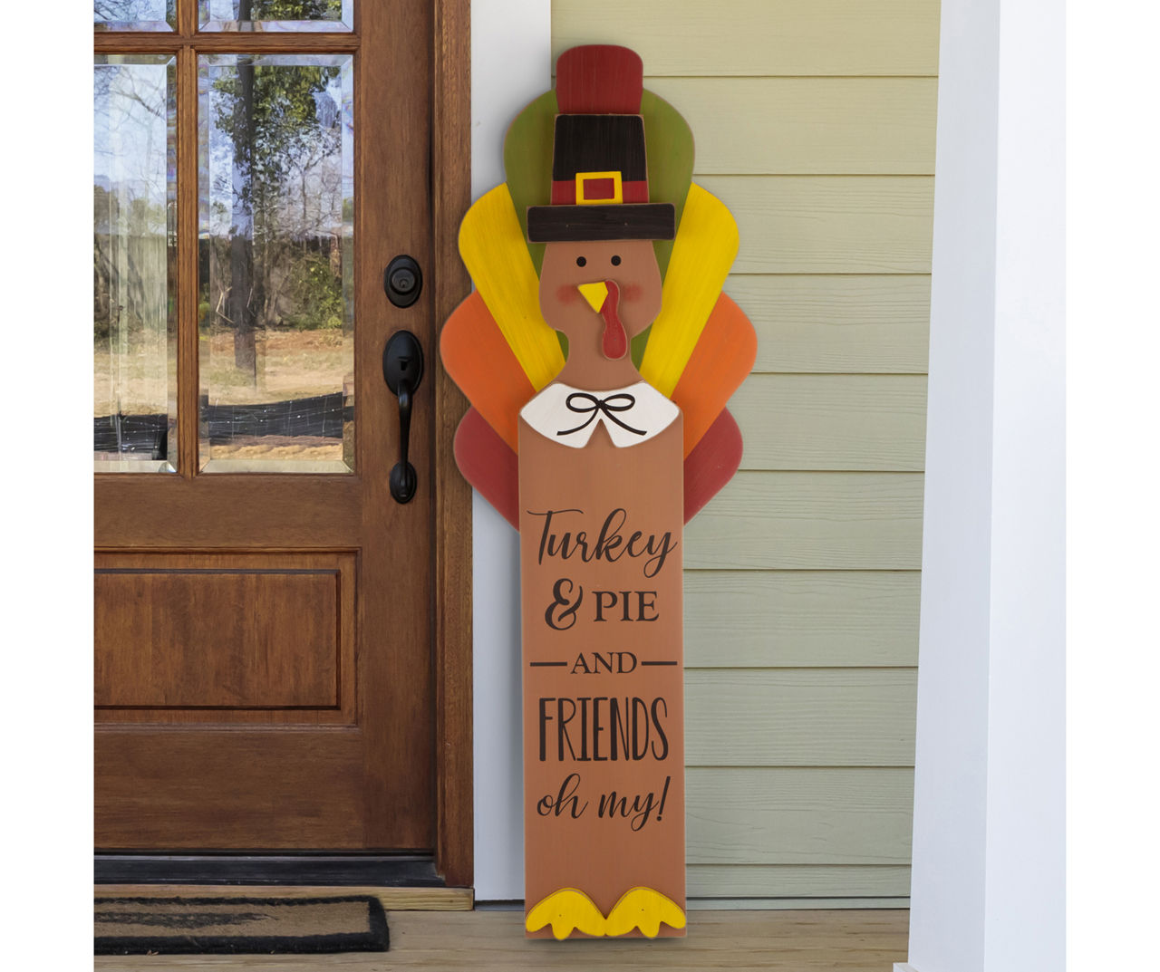 "Turkey & Pie" Pilgrim Turkey Standing Decor