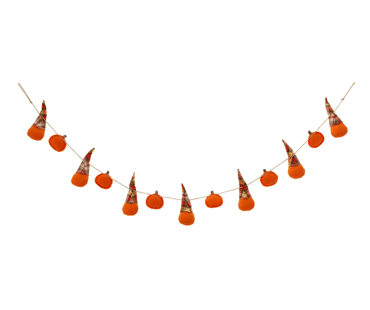6' Fall Gnomes & Pumpkins Garland