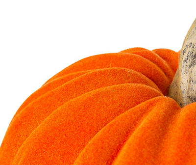 Orange Velvet 3-Piece Rib Pumpkin Set