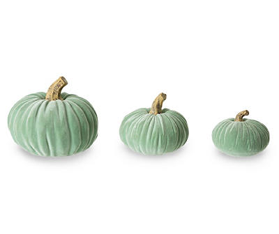 Mint Green Velvet 3-Piece Rib Pumpkin Set