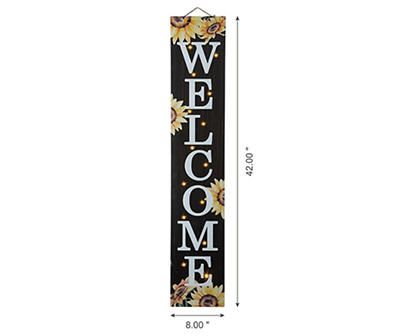 "Welcome" Sunflowers Light-Up Hanging Wall Decor