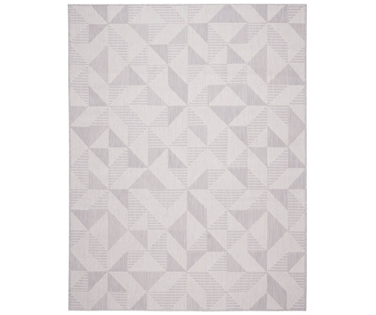 Pavero Gray & White Geometric Outdoor Area Rug, (3' x 5')