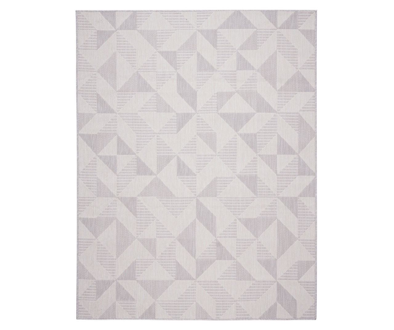 Pavero Gray & White Geometric Outdoor Area Rug, (8' x 10')