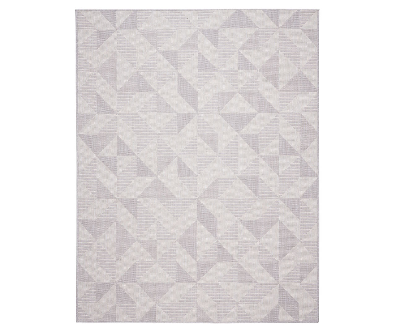 Pavero Gray & White Geometric Outdoor Area Rug, (6' x 9')