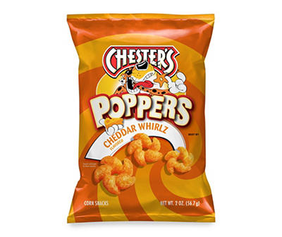 Poppers Cheddar Whirlz Flavored Corn Snack, 2 Oz.