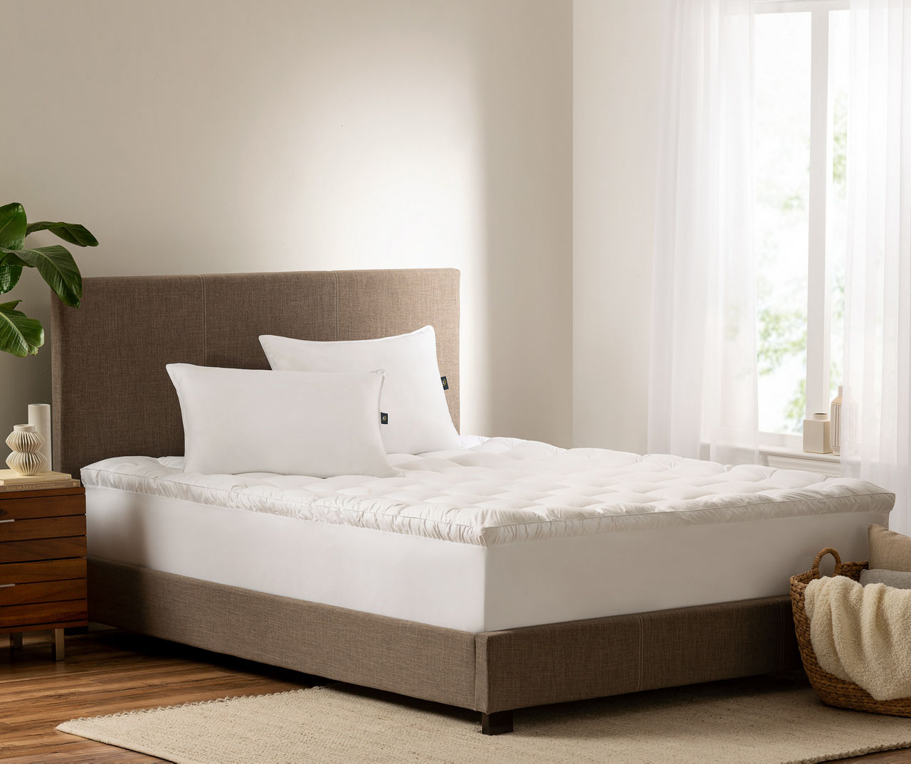 Serta White Down Illusion Pillow Top Mattress Topper | Big Lots