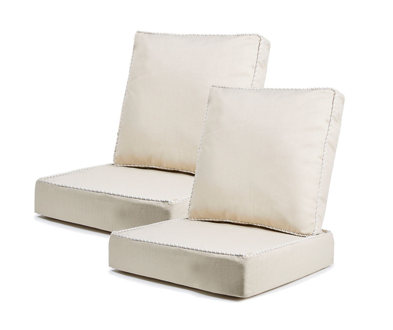 Linen 4-Piece Outdoor Dining Chair Cushion Set