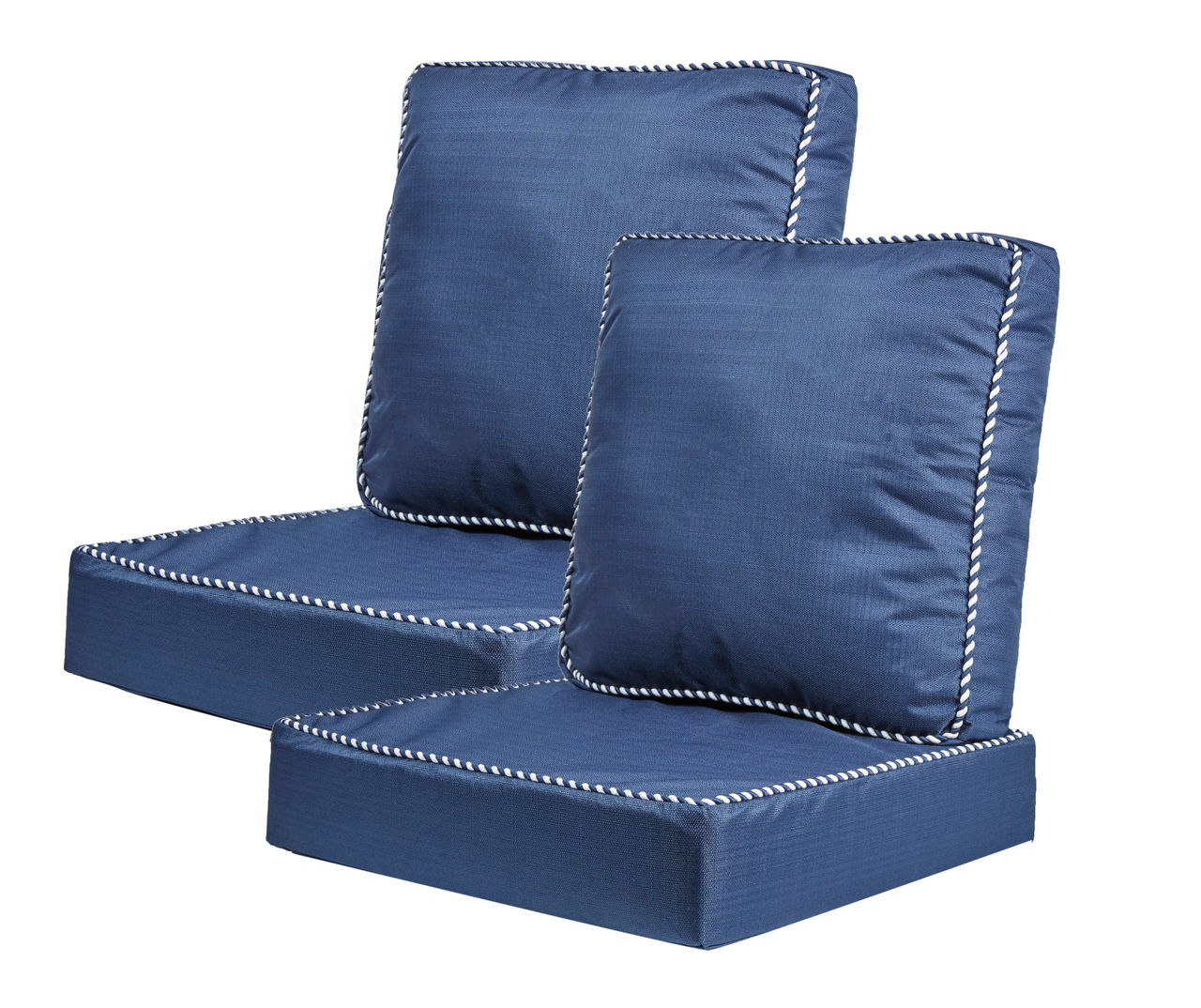 Navy 4-Piece Polyester Dining Cushion Set
