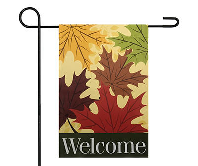 18" x 12.5" Welcome Leaves Garden Flag