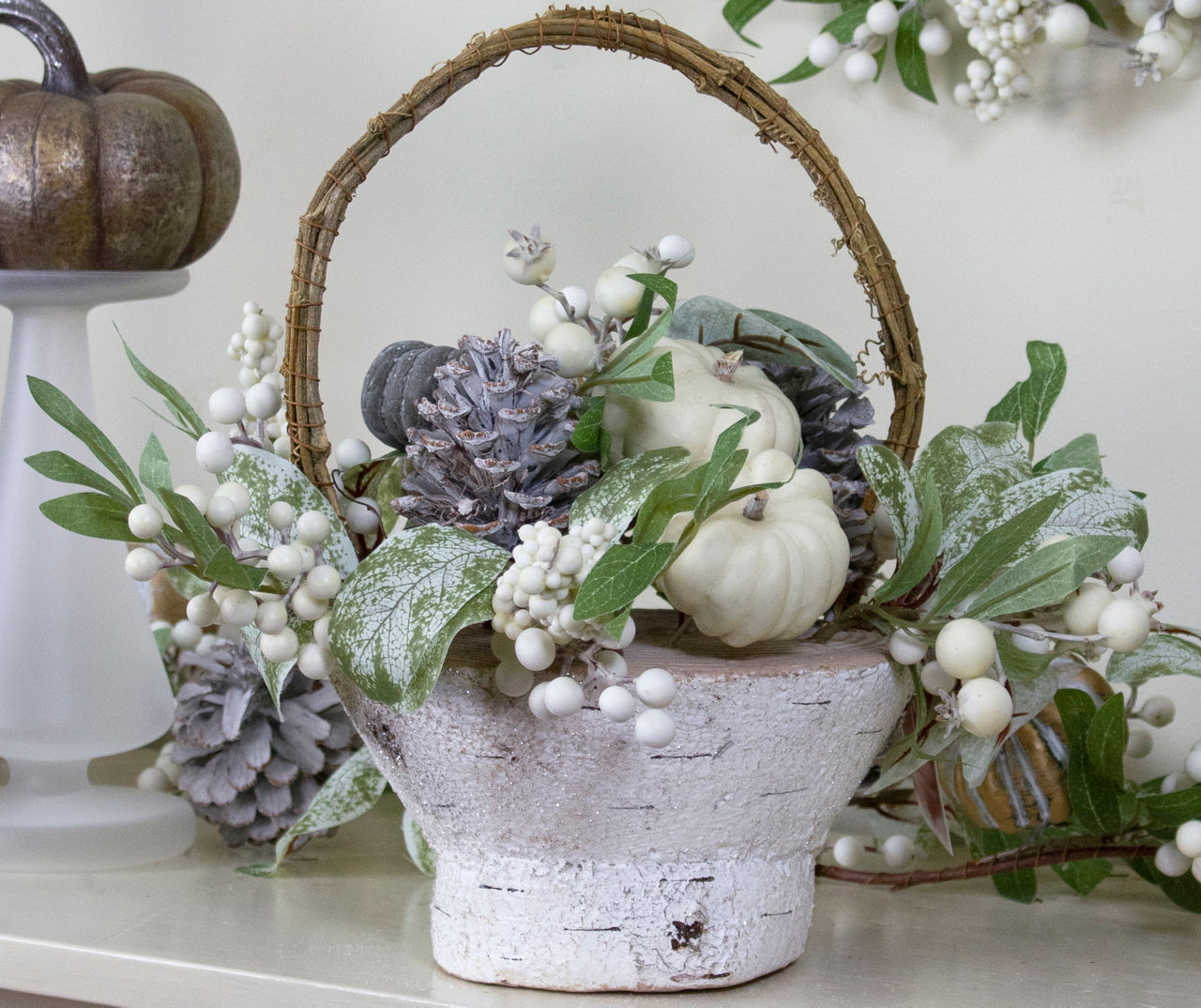 Birch flower girl sales basket