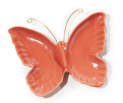 Coral Butterfly Ceramic Trinket Dish