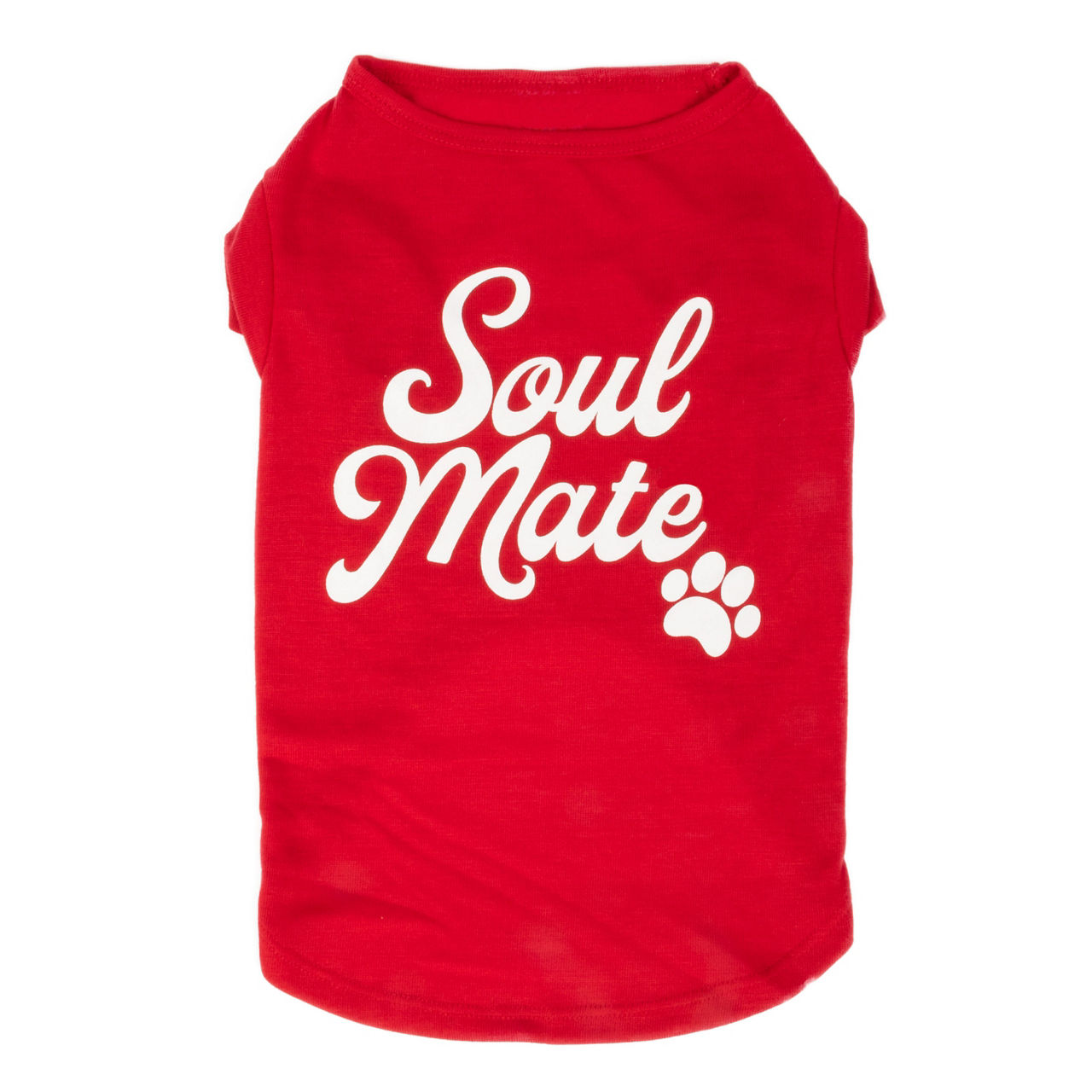 "Soul Mate" Pet Medium Red Tee