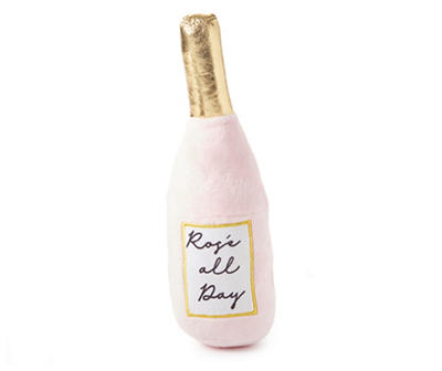Pet "Rosé All Day" Pink Wine Bottle Plush Toy
