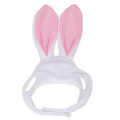 Pet White & Pink Bunny Ear Head Wrap