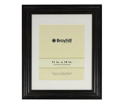 Black Rustic Matted Picture Frame, (11" x 14")