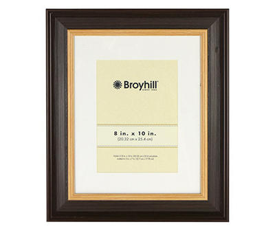 Black & Walnut 2-Tone Matted Picture Frame, (8