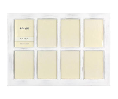 Whitewash 8-Opening Collage Picture Frame, (5