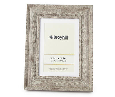 Gray Barnwood Matted Picture Frame, (5