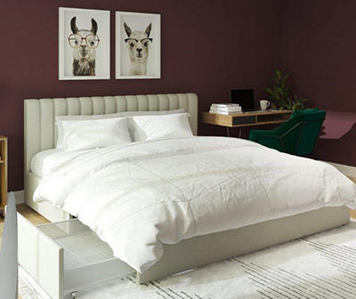 Brittany Gray Upholstered King Storage Bed