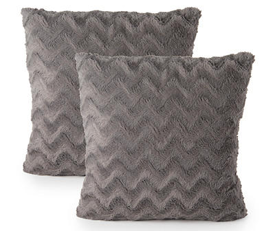 Wave Gray Throw Pillow, 2-Pack