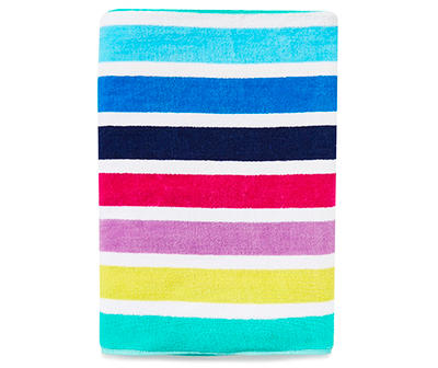 Multi-Color Chromax Stripe Cabana Beach Towel