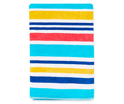 Blue, Yellow & Red Stripe Cabana Beach Towel