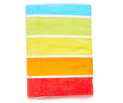 Rainbow Stripe Cabana Beach Towel