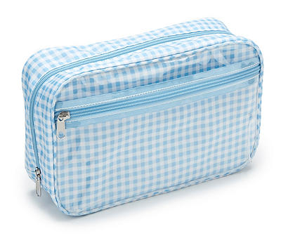 Modella Allegro Blue Gingham Cosmetic Bag | Big Lots
