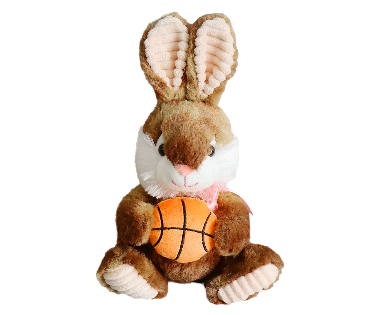 Large Plush Brown Easter Bunny Rabbit Basket