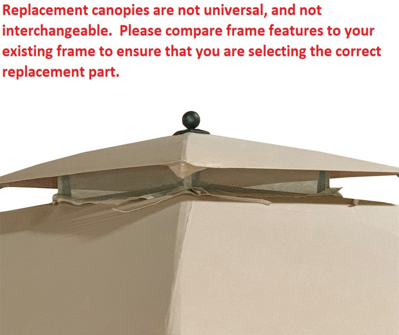 Eagle Brooke/Ashford/Asheville Gazebo Beige Replacement Riplock Canopy & Side Mosquito Netting Set