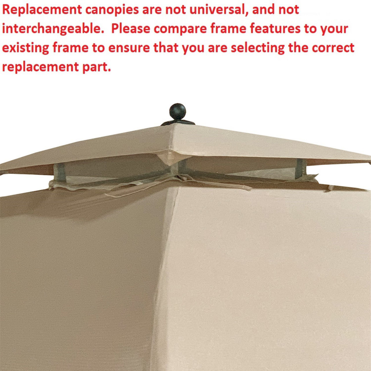 Eagle Brooke/Ashford/Asheville Gazebo Beige Replacement Riplock Canopy & Side Mosquito Netting Set