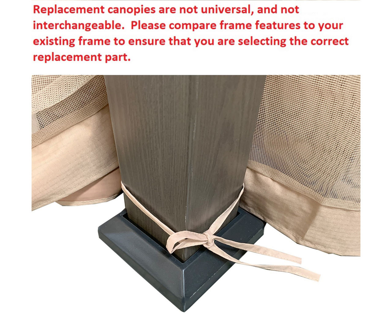 Eagle Brooke/Ashford/Asheville Gazebo Beige Replacement Riplock Canopy & Side Mosquito Netting Set