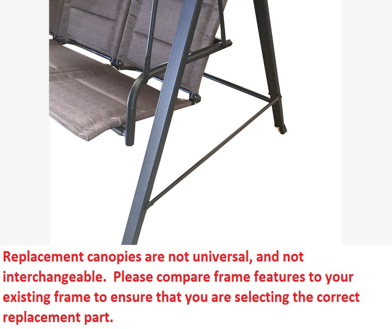 Aspen Swing Gray Replacement Canopy