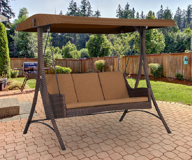 Garden Winds Wilson Fisher Wicker Swing Brown Replacement Canopy Big Lots