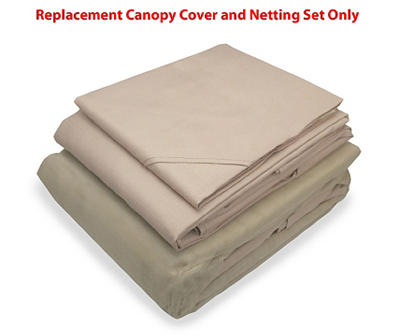 Westbrook Gazebo Beige Replacement Riplock Canopy & Side Mosquito Netting Set