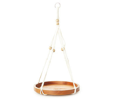 HANGING WOOD PLANT STAND