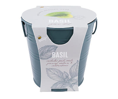 Basil & Blue Pail Herb Grow Kit