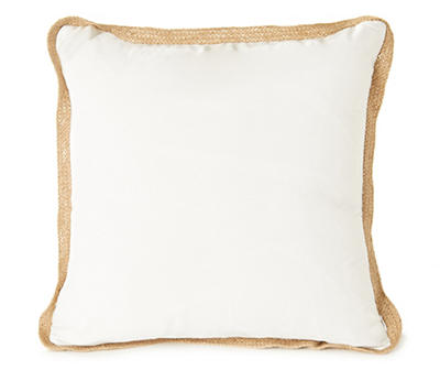 Alia Blue & White Damask Outdoor Throw Pillow