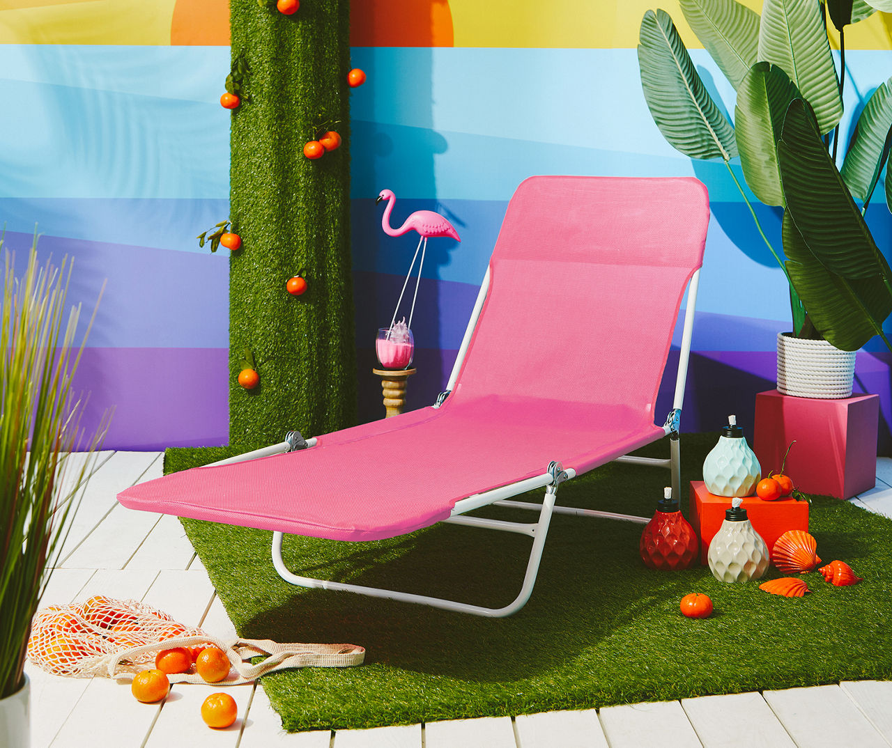 Pink beach best sale lounge chair