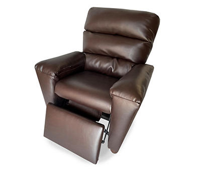 Kids' Brown Faux Leather Recliner
